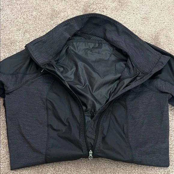 Lululemon Athletica Black Lightweight Jacket w/ thumbholes & cute ribbon detail - Picture 5 of 7
